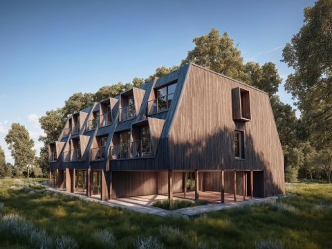 Costruzione di tre edifici ricettivi nel Centro di ricerca e congressi sull’isola del castello di Grillenburg – Dresda/Sassonia (D)